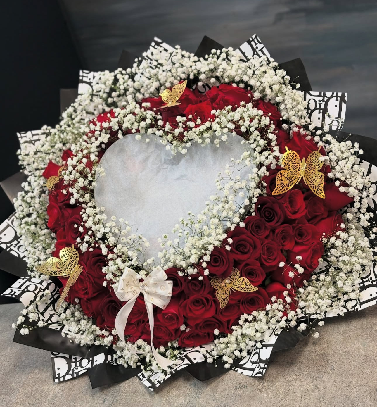 Burnable heart Bouquet